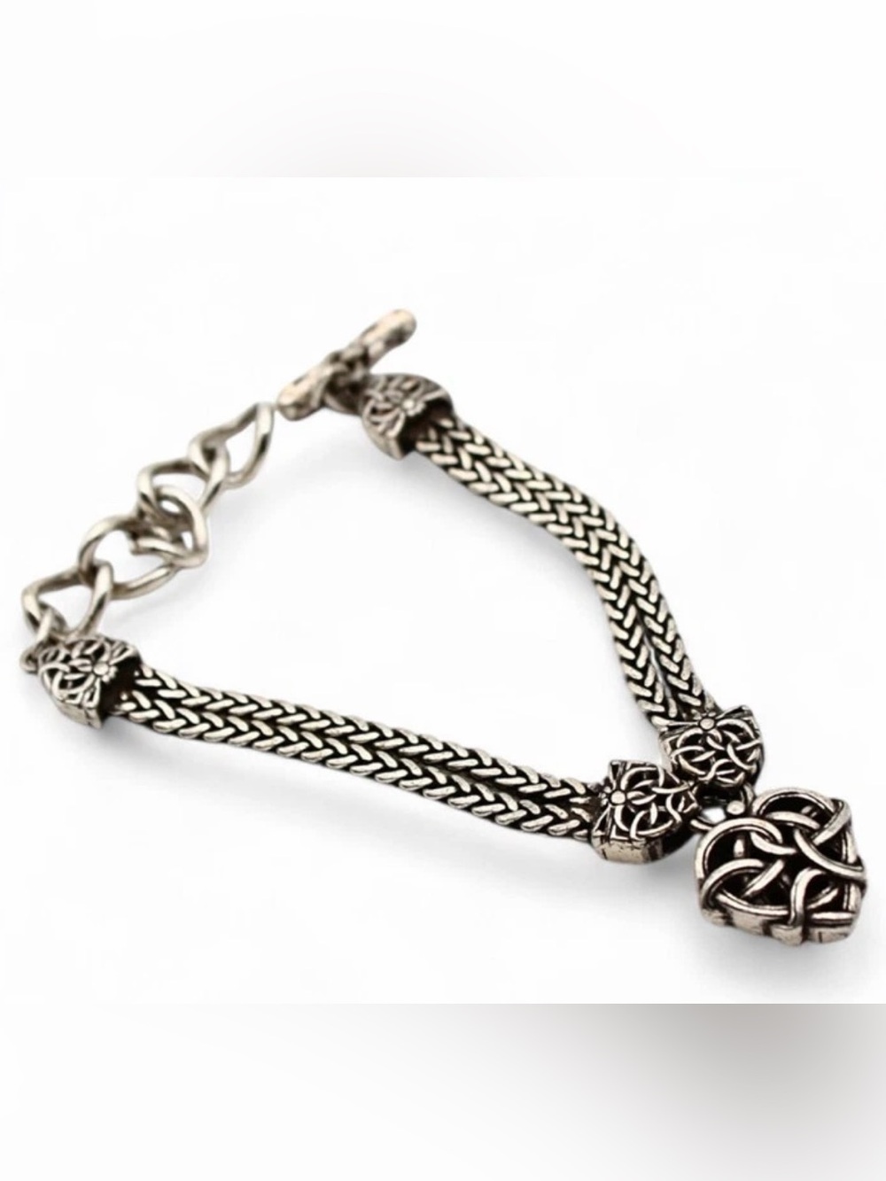 🍀 Celtic VINTAGE BRIGHTON Silver Celtic Knot Heart Necklace! Durable Quality!!!